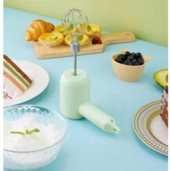 Mixeur Plongeant électrique, Mixeur Multifonction Sans Fil Rechargeable Par USB à 3 Vitesses Avec 2 Moustaches, Mixeur Plongeant électrique Portable Pour Pâtisserie-crème-protéine, Blanc -Krups || DeLonghi Soldes 67416092 5