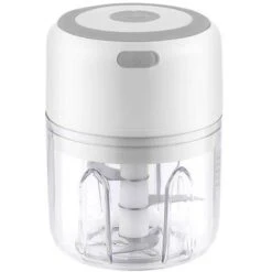 Mini Hachoir à Ail électrique, Hachoir à Nourriture, Mini Robots Culinaires, Mélangeur De Nourriture De Cuisine Portable Sans Fil Avec Chargement USB, Presse-ail Puissant Et Facile à Nettoyer (250 Ml)