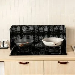 Cuisine Plaque Protection Pliable Aluminium Protection Anti-éclaboussures Pliable Plaque Anti-projections Cuisson Pliable Pour Cuisine Plaque Cuisson Protection D'écran Anti-éclaboussures 2pièces Noir -Krups || DeLonghi Soldes 67593496 3