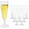 48 Pcs Jeu De Verres à Champagne, Flûtes à Vin En Plastique, Réutilisables Et Incassables, Gobelets Empilables, Parfaits Pour Les Fêtes, Mariages Et Anniversaires - 150ml