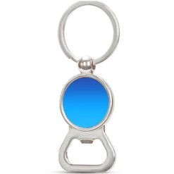 Porte-clés Décapsuleur Porte-clés Rond Bleu
