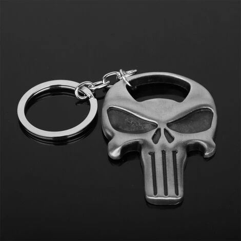 Tête De Mort Décapsuleur Alliage Porte-clés Ornement Pratique Pendentif G-784 étain Antique 3 Tête De Mort Décapsuleur Alliage Porte-clés Ornement Pratique Pendentif G-784 étain Antique – Image 3