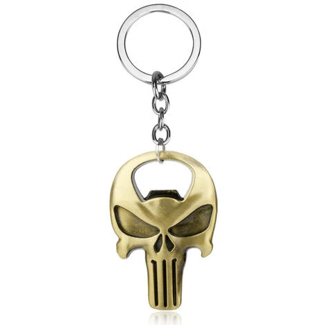 Tête De Mort Décapsuleur Alliage Porte-clés Ornement Pratique Pendentif G-784 Bronze Antique 1 Tête De Mort Décapsuleur Alliage Porte-clés Ornement Pratique Pendentif G-784 Bronze Antique