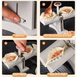 Ravioli Ancien Fabricant De Boulettes, Moule à Boulettes Automatique à Double Tête, Envelopper Deux à La Fois, Ustensile De Cuisine, Rapide Et Pratique Pour Faire Des Boulettes -Krups || DeLonghi Soldes 71089899 3