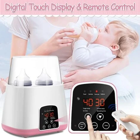 Chauffe Biberons Électrique, 6-en-1 Sterilisateur Biberons Electrique Portable Avec Écran LED Et Contrôle De La Température, Pour Stérilisation/Décongélation/Chauffage Aliments 2 Chauffe Biberons Électrique, 6-en-1 Sterilisateur Biberons Electrique Portable Avec Écran LED Et Contrôle De La Température, Pour Stérilisation/Décongélation/Chauffage Aliments – Image 2