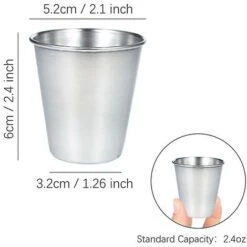 12 Verres à Shot En Acier Inoxydable Pour Whisky, Tequilax -Krups || DeLonghi Soldes 71394343 3