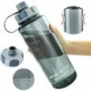 Gourde 1,5L Bouteille D'eau De Sport, Réutilisable Plastique Bouteilles Avec Filtre, Grande Taille Anti-fuites Gourde Pour La Randonnée, L'école, En Plein Air, Cyclisme