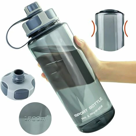 Gourde 1,5L Bouteille D'eau De Sport, Réutilisable Plastique Bouteilles Avec Filtre, Grande Taille Anti-fuites Gourde Pour La Randonnée, L'école, En Plein Air, Cyclisme 1 Gourde 1,5L Bouteille D'eau De Sport, Réutilisable Plastique Bouteilles Avec Filtre, Grande Taille Anti-fuites Gourde Pour La Randonnée, L'école, En Plein Air, Cyclisme
