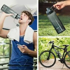 Gourde 1,5L Bouteille D'eau De Sport, Réutilisable Plastique Bouteilles Avec Filtre, Grande Taille Anti-fuites Gourde Pour La Randonnée, L'école, En Plein Air, Cyclisme 9 Gourde 1,5L Bouteille D'eau De Sport, Réutilisable Plastique Bouteilles Avec Filtre, Grande Taille Anti-fuites Gourde Pour La Randonnée, L'école, En Plein Air, Cyclisme -Krups || DeLonghi Soldes 74535196 5