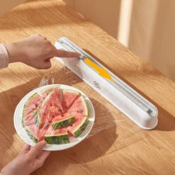 Distributeur De Pellicule Plastique Rechargeable Avec Coupeur, Coupe-film Alimentaire Robuste
