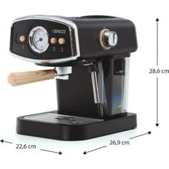 Machine à Café Espresso Caprizze Kai 1050W 15 Bars Semi-automatique Capacité 5 Tasses De Café Avec Vaporisateur Couleur Noir Mat -Krups || DeLonghi Soldes 76445866 4