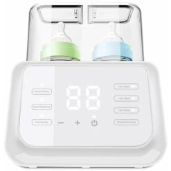 Chauffe-biberon, Stérilisateur De Biberon Multifonctionnel, Chauffe-aliments Pour Bébé Et Garde-chaud Avec écran LCD, Blanc