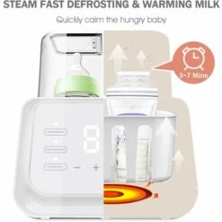 Chauffe-biberon, Stérilisateur De Biberon Multifonctionnel, Chauffe-aliments Pour Bébé Et Garde-chaud Avec écran LCD, Blanc -Krups || DeLonghi Soldes 78411209 5