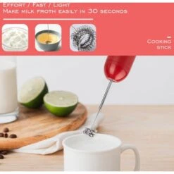 Cuisine Multifonctionnelle Bâton De Cuisine Portable Aliments Pour Bébés Agitateur électrique Complémentaire Rouge -Krups || DeLonghi Soldes 79009227 4