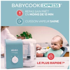 BEABA, Babycook Express, Robot Bébé 4 En 1 Mixeur-Cuiseur, Gris Velours -Krups || DeLonghi Soldes 79987640 3
