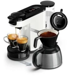 Machine A Café 2 En 1 SENSEO Switch Philips HD6592/05, 2 En 1 Avec Filtre Et Dosette, Verseuse Isotherme, Crema Plus