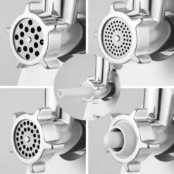 Hachoir à Viande Électrique à Double Usage, Coupe-légumes Multifonction Avec Kit De Cookie Et 3 Plaques De Broyage, 4 Cônes, 500W -Krups || DeLonghi Soldes 81371317 4