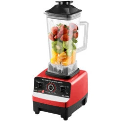 Blender Multifonctionnel Pour Smoothie Milkshake Juicer Broyeur À Glace Moulin À Grains Électrique 4500W 15 Vitesses De Rotation, Prise UE Rouge (Rouge, Prise UE)