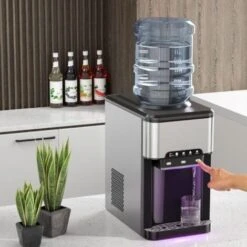 RELAX4LIFE Machine à Glaçons 18kg Par Jour, Distributeur à Eau Froide 2,5L Eau Chaude 0,8L Et Réservoir De 3L, Ecran LCD Et Fonction De Verrouillage -Krups || DeLonghi Soldes 82192701 2