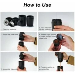 Cafetière Portative, Cafetière Manuelle De 70 Ml, Mini Cafetière à Café Moulu, Portable, Machine à Expresso Cafetière Manuelle, Pour Campar Randonnée 9 Cafetière Portative, Cafetière Manuelle De 70 Ml, Mini Cafetière à Café Moulu, Portable, Machine à Expresso Cafetière Manuelle, Pour Campar Randonnée -Krups || DeLonghi Soldes 83993773 5