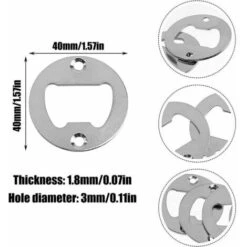 16 Pièces Ouvre-Bouteille Bricolage Artisanat, Petit Ouvre-bière Ouvre-Bouteille, Ouvre-Bouteille Avec Des Vis, Avec 32 Vis, Pour Ouvrir Des Bouteilles De Bière, Des Bouteilles De Jus，Starlight Zhuoxu -Krups || DeLonghi Soldes 85793444 4