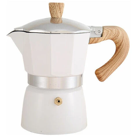 Machine à Expresso Octogonale Pour Cafetière En Aluminium Pour Applications De Cuisine De Bureau à Domicile - 150 Ml (blanc Cassé) 1 Machine à Expresso Octogonale Pour Cafetière En Aluminium Pour Applications De Cuisine De Bureau à Domicile - 150 Ml (blanc Cassé)
