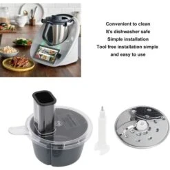 Kit De Coupe De Récipient De Robot Culinaire Multifonctionnel, Compatible Avec Les Accessoires De Disque De Hachage De Trancheuse De Mélangeur De Vorwerk TM5 6 -Krups || DeLonghi Soldes 91118939 3