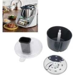 Kit De Coupe De Récipient De Robot Culinaire Multifonctionnel, Compatible Avec Les Accessoires De Disque De Hachage De Trancheuse De Mélangeur De Vorwerk TM5 6 -Krups || DeLonghi Soldes 91118939 5