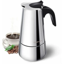 450ml Acier Inoxydable Moka Espresso Cafetière Percolateur Cuisinière 10