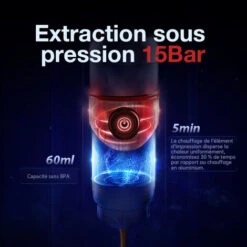 HIBREW H4 - Cafetiere Italienne Portable,machines à Café Automatiques,machine Expresso,Compatible Avec Capsules Nespresso Dolce Gusto Café Moulu,60ml,80W,camping,voiture (Premium,Noir) -Krups || DeLonghi Soldes 92197412 4