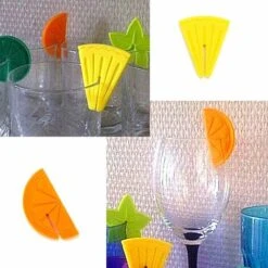 WddnAot Zasiene Marqueurs De Verre à Vin 24 Pièces Marqueurs De Verre Silicone Fruits Mélangés Marqueurs Verre Silicone En Vin Silicone Marqueur Pour Verre à Vin Pour Party Vin Boisson Accessoire -Krups || DeLonghi Soldes 92400068 4