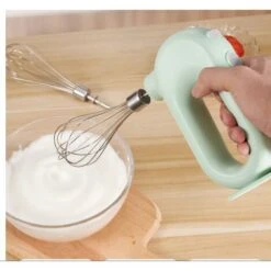 Batteur Électrique De Cuisine Avec 5 Vitesses, Ergonomique, Efficace Et Pratique - Fouets En Plastique Et Inox - Puissance 20W - Classe Energétique A+++ [Classe énergétique A+++],vert