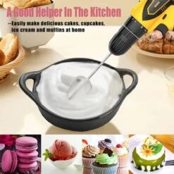 Blue Dream Batteur à œufs électrique En Acier Inoxydable,3 Accessoire De Rechange Pour Mixeur Main,Fouet Rechange,pour électrique(1 Fouet, 1 Crochet Pétrisseur, Fouet Ballon) -Krups || DeLonghi Soldes 92845969 5