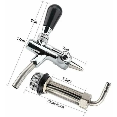 électrodéposition Réglable De Chrome De Robinet De Bière D'ébauche Avec La Maison Dontodent De Tige De 4 Pouces 4 électrodéposition Réglable De Chrome De Robinet De Bière D'ébauche Avec La Maison Dontodent De Tige De 4 Pouces – Image 4