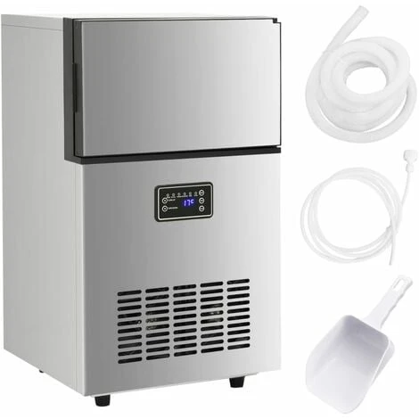 Appareil à Glaçons 420 W Argenté 45 Kg / 24 H VidaXL 1 Appareil à Glaçons 420 W Argenté 45 Kg / 24 H VidaXL