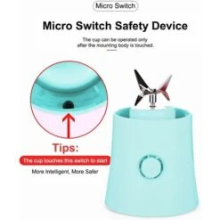 Portable Mixeur Juice Blender, Milk-Shake, Jus De Fruits Et Légumes,Mixer,480ml, Sans BPA,Mini USB Blender Des Smoothies,100W,pour Sport Et Voyage Maison,Noël Cadeaux Femme Homme -Krups || DeLonghi Soldes 94080514 5