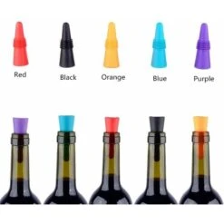 Bouchons De Vin Bouchons De Bouteille En Silicone Couleur Lot De 5 Bouchons De Bouteille De Vin Réutilisables Bouchons De Bière Avec Vis Pour Conserver La Bière Boisson Alcool 9 Bouchons De Vin Bouchons De Bouteille En Silicone Couleur Lot De 5 Bouchons De Bouteille De Vin Réutilisables Bouchons De Bière Avec Vis Pour Conserver La Bière Boisson Alcool -Krups || DeLonghi Soldes 94917189 5