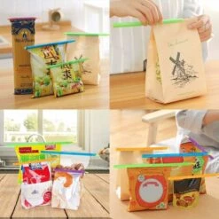 32PCS Clip Fermeture Sachet Pinces Réutilisables Alimentaire D'étanchéité Clips Pour Sceller Les Sacs Alimentaires , La Cuisine, La Maison -Krups || DeLonghi Soldes 95284924 4