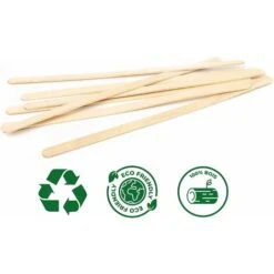 Lot De 500 Touillettes Agitateurs De Café En Bois 14 Cm - Mélangeurs Jetables Biodégradables Pour Boisson Chaude Et Froide -Krups || DeLonghi Soldes 95284929 2