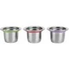 Lot De 3 Capsules De Café Rechargeables En Acier Inoxydable Avec Filtre à Dosette Réutilisable Pour Machines Nespresso