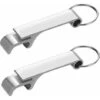 Lot De 2 Porte-clés Décapsuleur, Bouteille De Bière Opener Claw Bar Petit Anneau Porte-clés De Boisson, Mini Décapsuleurs En Forme De Porte-clés Argenté, Décapsuleur De Bière