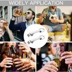 Lot De 2 Porte-clés Décapsuleur, Bouteille De Bière Opener Claw Bar Petit Anneau Porte-clés De Boisson, Mini Décapsuleurs En Forme De Porte-clés Argenté, Décapsuleur De Bière -Krups || DeLonghi Soldes 95444558 5