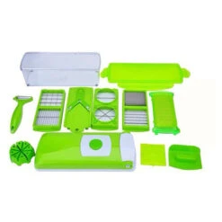 Genius Nicer Dicer Smart (12 Pcs.) En Vert - Coupe-légumes Pour Cubes, Bâtonnets, Tranches, Lanières Et Quartiers - Coupe-salade Mandoline Trancheuse à Concombre -Krups || DeLonghi Soldes 95517506 4