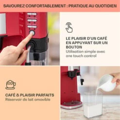 Klarstein Machine A Cafe Expresso Et Machine A The 2 En 1, Machines à Café Automatiques 1180W Avec Mousseur à Lait, Cafetières, Machines à Café Et Machines à Expresso Barista, Machine à Thé Infusion -Krups || DeLonghi Soldes 95820958 3 1
