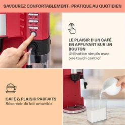 Klarstein Machine A Cafe Expresso Et Machine A The 2 En 1, Machines à Café Automatiques 1180W Avec Mousseur à Lait, Cafetières, Machines à Café Et Machines à Expresso Barista, Machine à Thé Infusion -Krups || DeLonghi Soldes 95820958 3