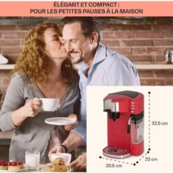 Klarstein Machine A Cafe Expresso Et Machine A The 2 En 1, Machines à Café Automatiques 1180W Avec Mousseur à Lait, Cafetières, Machines à Café Et Machines à Expresso Barista, Machine à Thé Infusion -Krups || DeLonghi Soldes 95820958 5 1