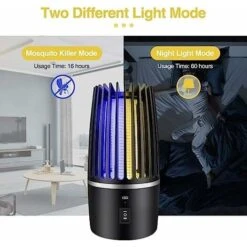 Lampe Anti Moustique, 2 En 1 Électrique Anti Moustique, 360 ° UV Tueur D'Insectes Électrique Lampe Anti Moustique Rechargeable Sûr Et Efficace Pour Camping Intérieur Extérieur Jardin Terrasse -Krups || DeLonghi Soldes 96110982 3