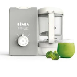 BEABA, Babycook Express, Robot Bébé, 4 En 1 Mixeur-cuiseur, Gris Velours