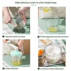 Batteur A Main, Mixeur A Main Batteur, Fouet Manuel Multifonctionnel Speedy Chef De Cuisine De Batteur D'Oeufs 1200ml -Krups || DeLonghi Soldes 96321038 3