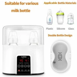 Chauffe-biberon Avec Indicateurs LED Chauffe-biberon Pour Lait Maternel/formule/stérilisation Des Aliments Pour Bébés Et Minuterie, Prise UE Blanche -Krups || DeLonghi Soldes 96508389 3